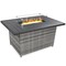 Best Choice Products 52in Wicker Propane Gas Fire Pit Table 50,000 BTU w/ Glass Wind Guard, Tank Holder, Cover